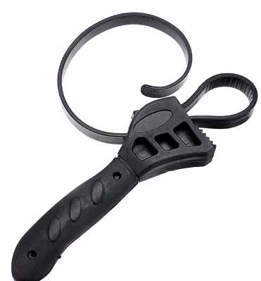 500mm (5.25" Diameter) Black Universal Rubber Strap Wrench - Click Image to Close